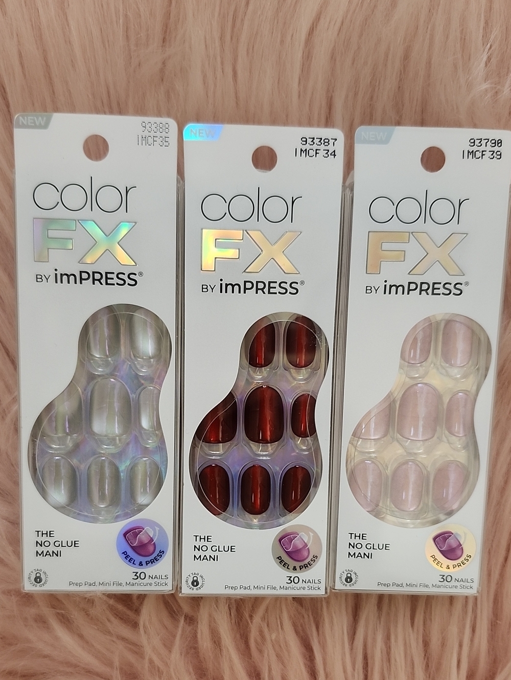 Brand New 3CT BUNDLE IMPRESS COLOR FX False Nails-S